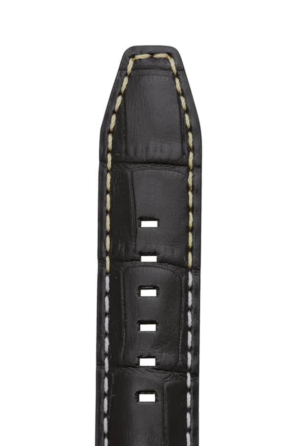 Rochet Sport Luxe «Indiana» Sort Vanntett Alligator Decor Skinnreim XL