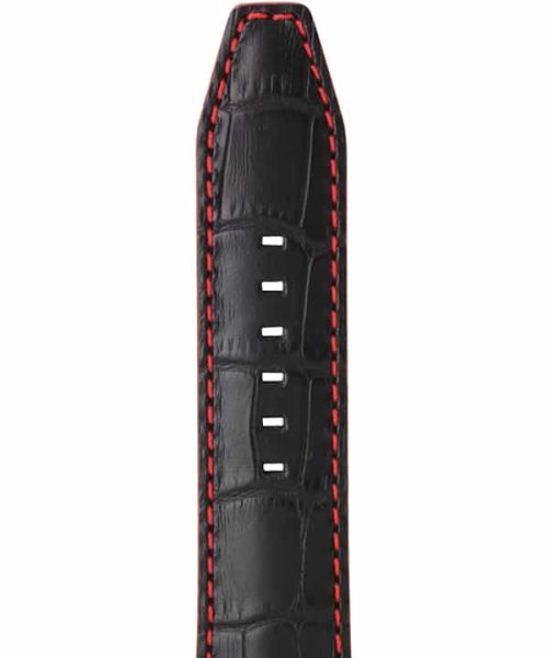 Rochet Sport Luxe «Indiana» Sort/Rød Vanntett Alligator Decor Skinnreim