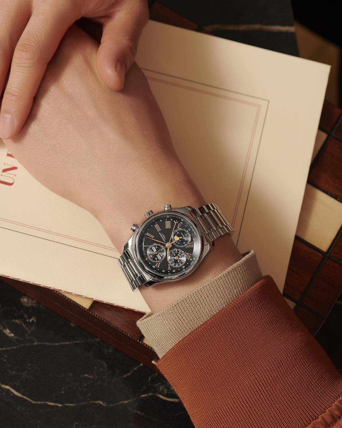 Longines Master Collection Chronograph Moon Phase 40mm - L2.673.4.61.6 - Bilde 5