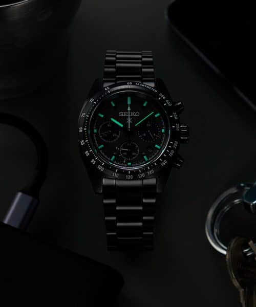 Alternative view of Seiko Prospex Speedtimer Solar Chronograph The Black Series - SSC917P1