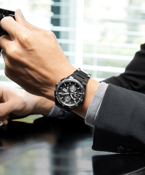 Alternative view of Seiko Astron GPS Solar Dual-Time Chronograph 5X83 - SSH155J1