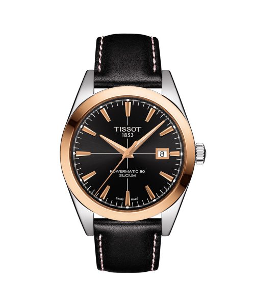 Tissot Gentleman Powermatic 80 Silicium 18K Gold Bezel - T927.407.46.051.00