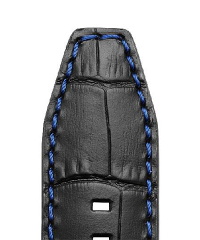 Rochet Sport Luxe «Indiana» Sort/Blå Vanntett Alligator Decor Skinnreim